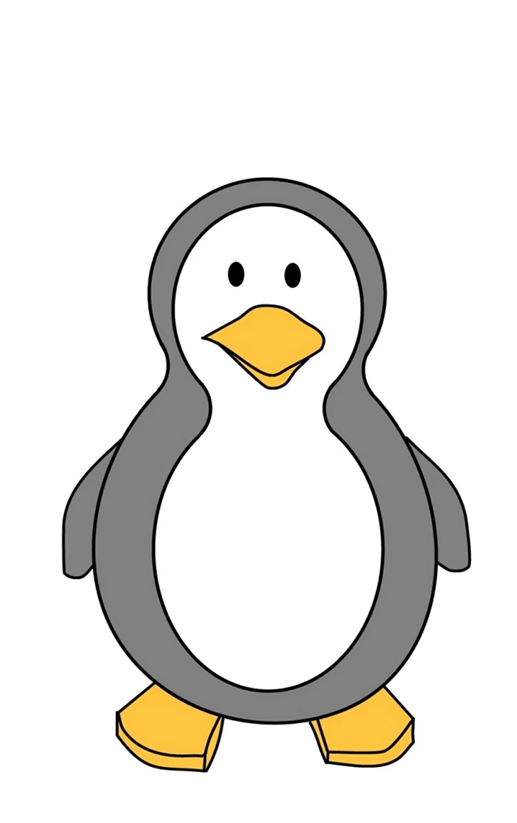 Пингвин Симпл. Для срисовки