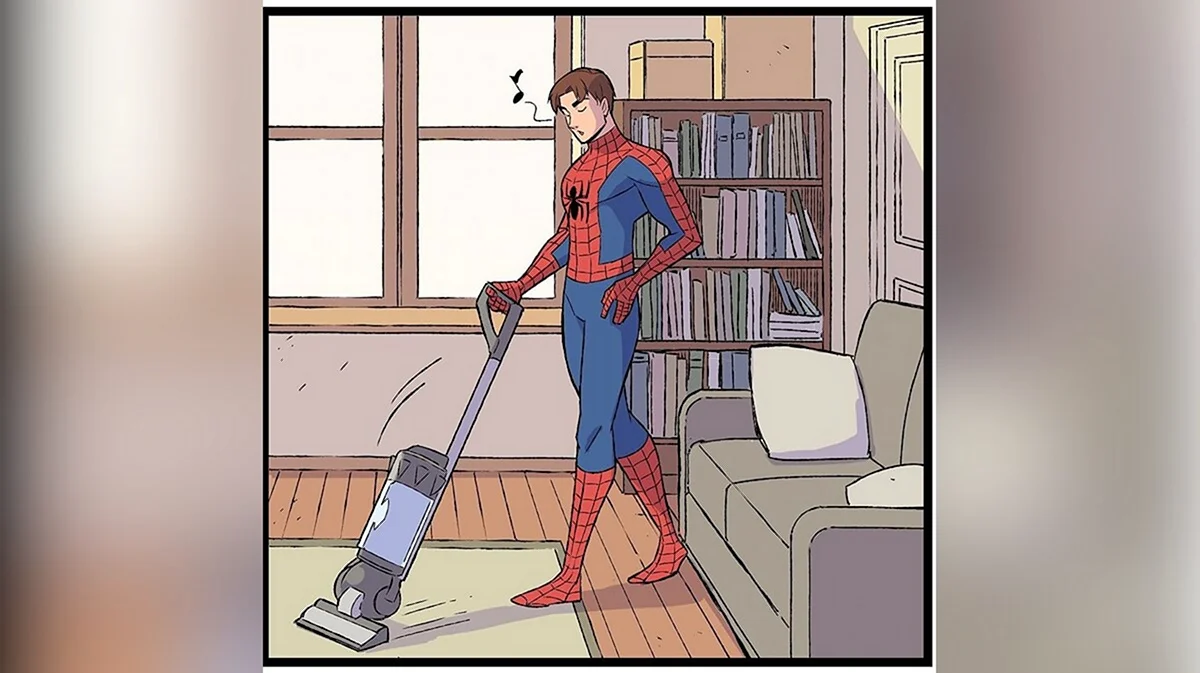Питер Паркер человек паук 1. Картинка из мультфильма