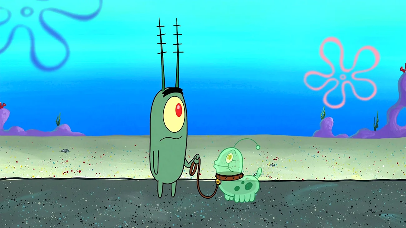 Планктон из Спанч Боба. Картинка из мультфильма