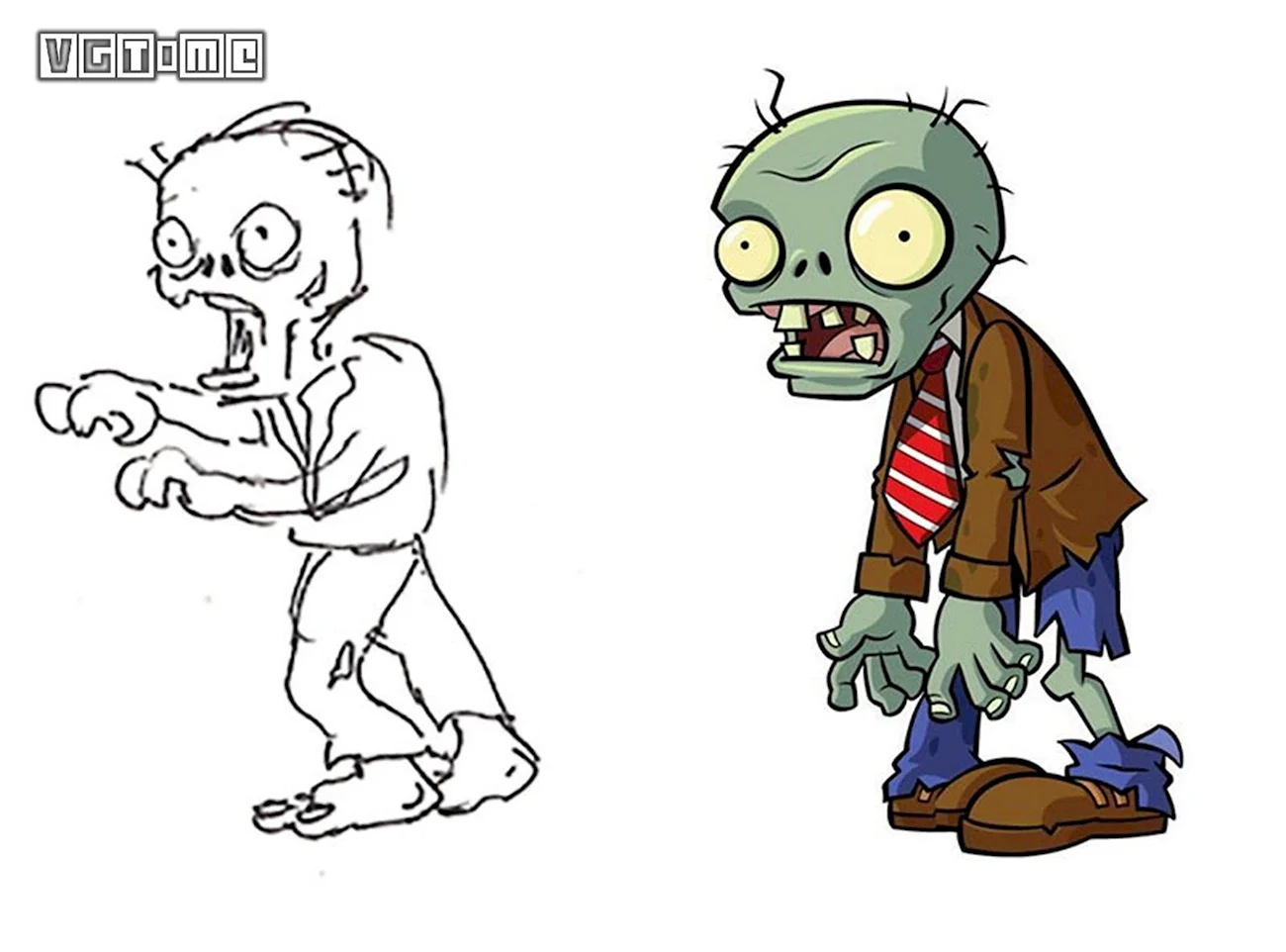 Plants vs Zombies зомби. Картинка из мультфильма