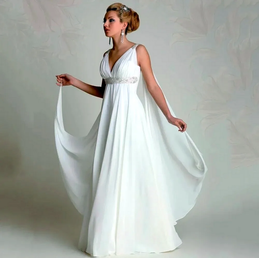 Платье Ампир свадебное для беременных. Красивая картинка