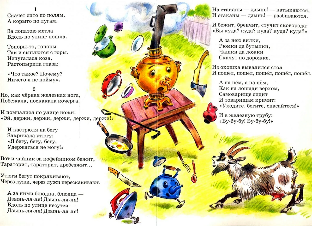 Поэзия Корнея Чуковского Федорино горе. Картинка