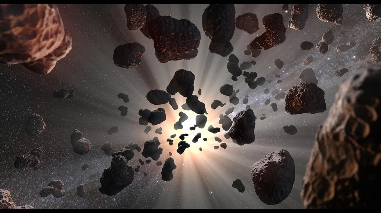 Пояс астероидов. Картинка