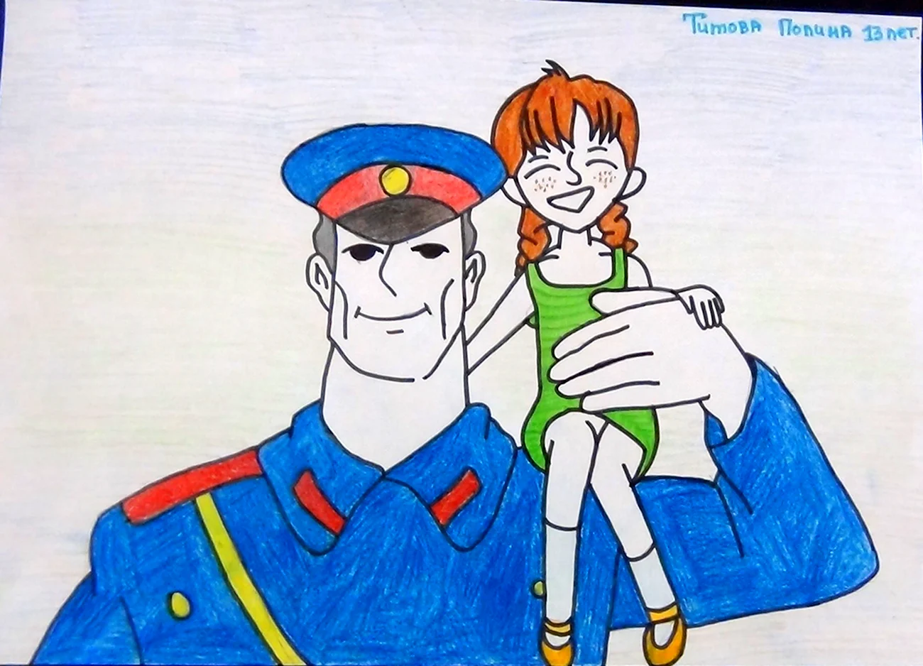 Полицейский дядя Степа рисунок. Для срисовки