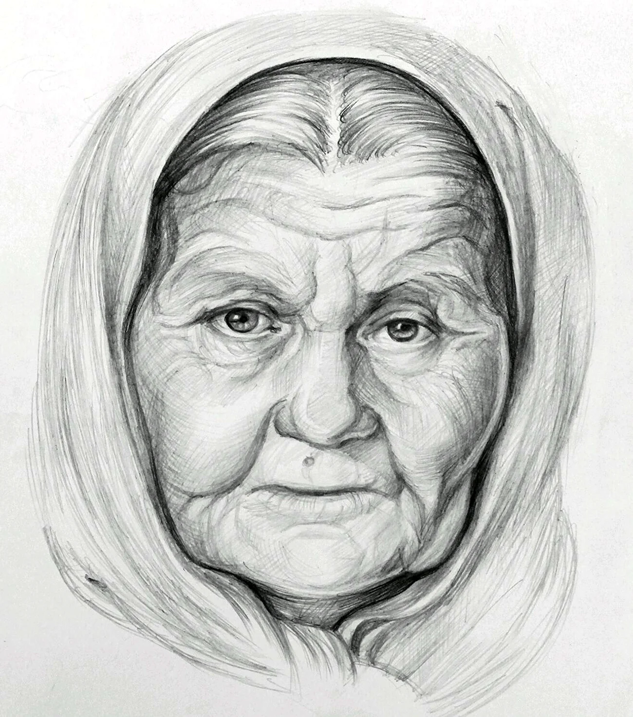 Портреты пожилых людей. Для срисовки