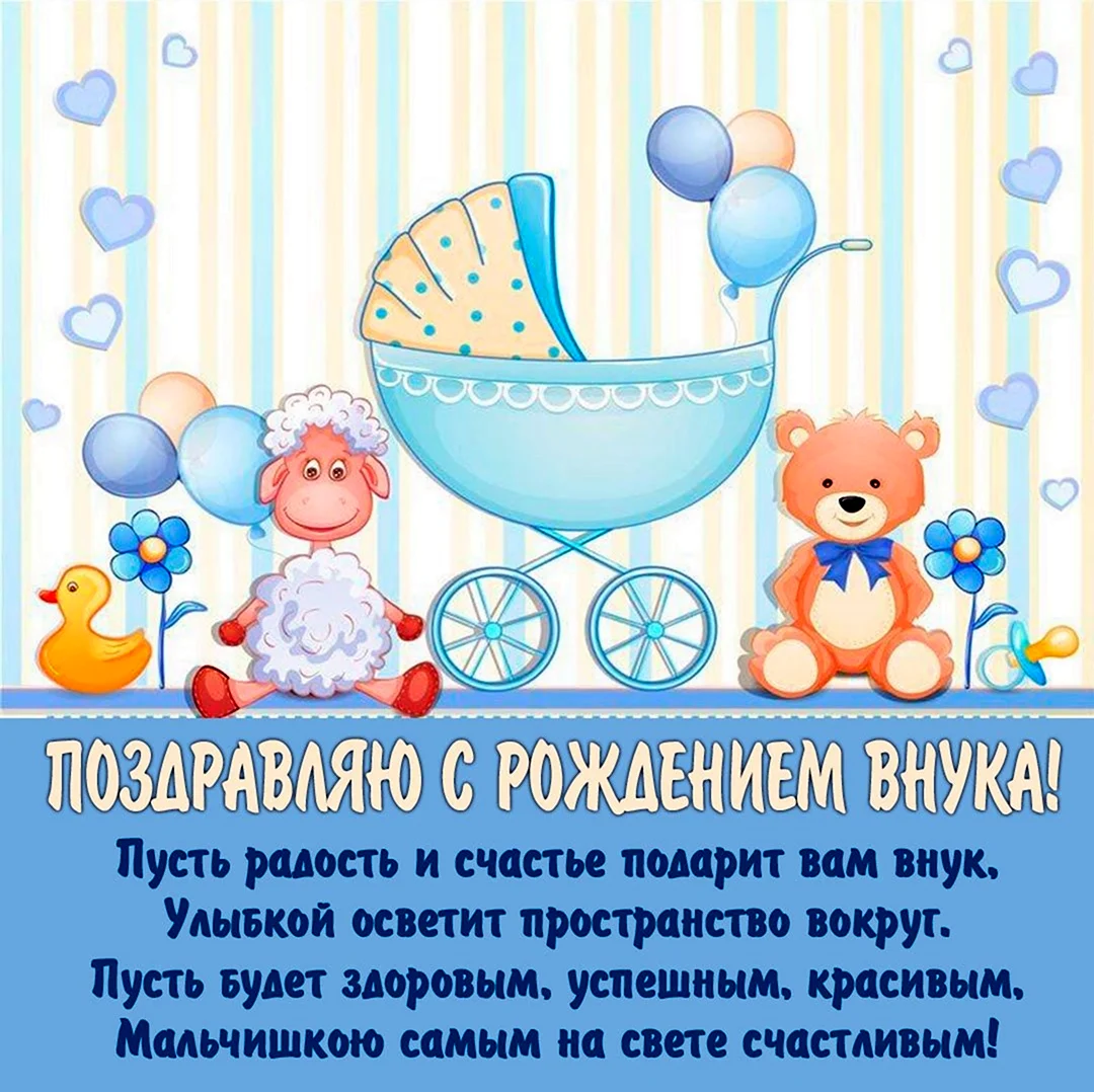Постер на рождение мальчика. Открытка с днем рождения