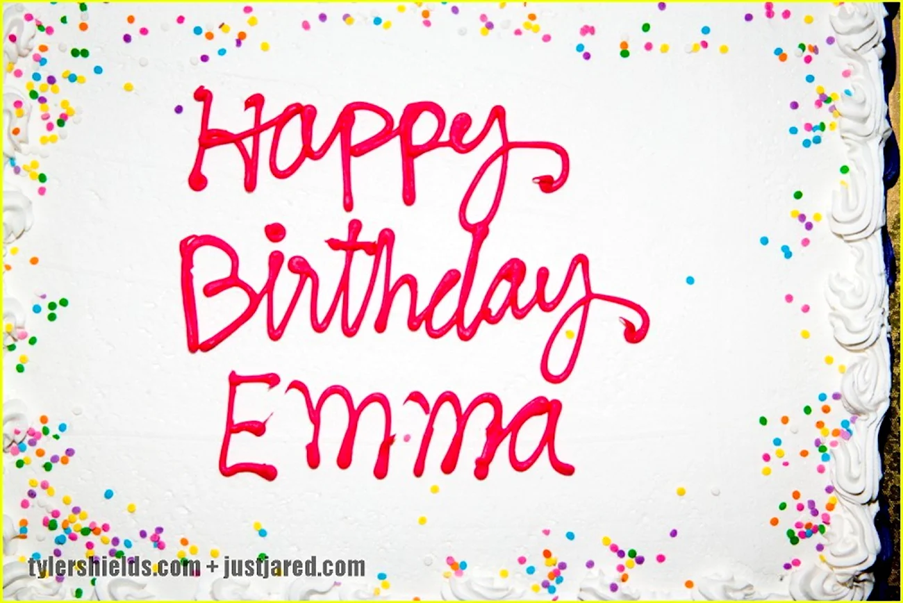 Поздравить Эмму с днем рождения. Картинка