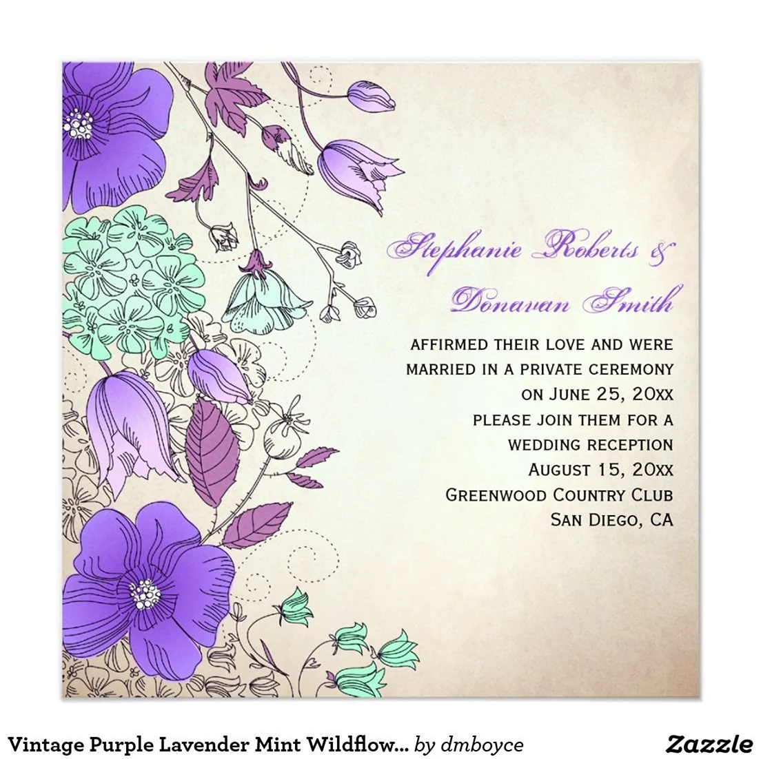 Поздравительная открытка с лавандовой свадьбой. Поздравление с годовщиной свадьбы