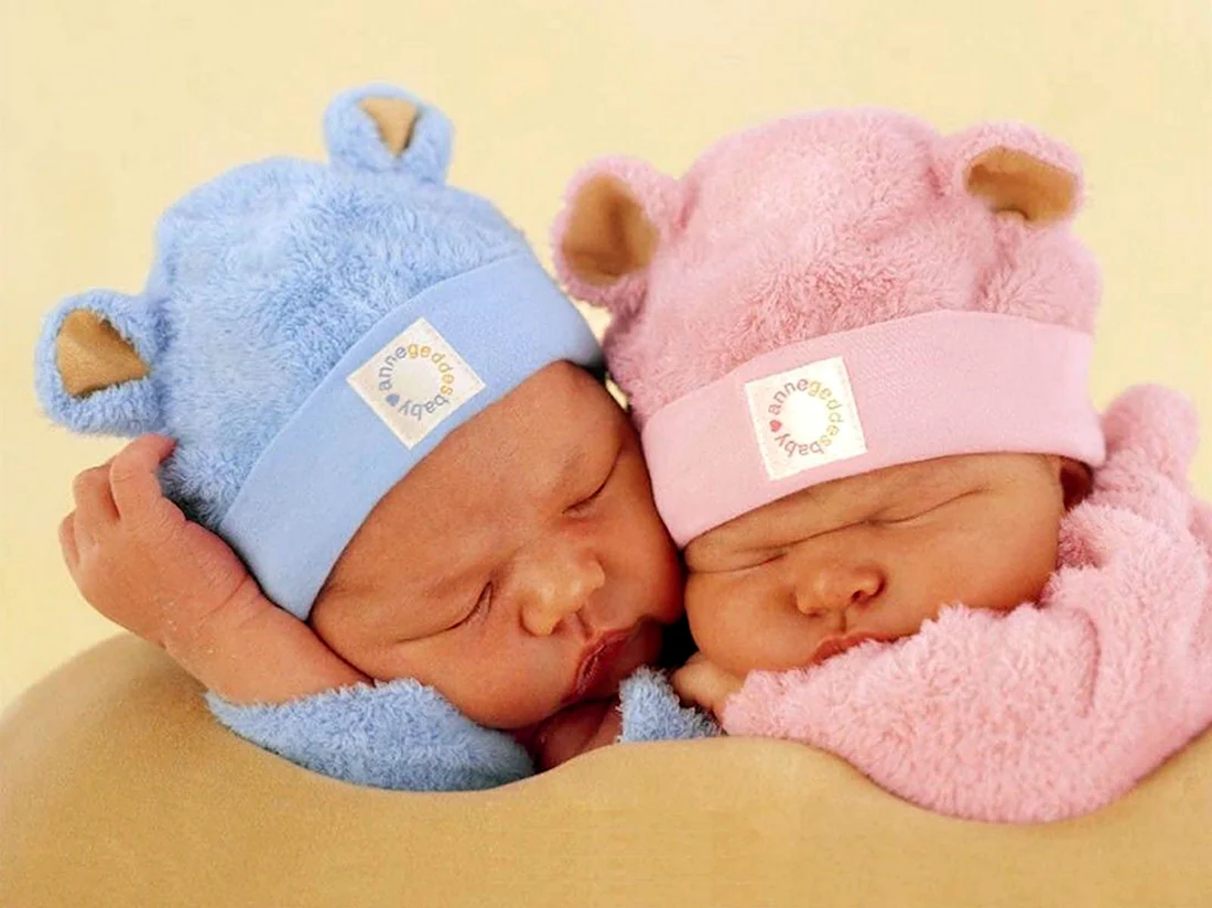 Поздравление с рождением двойняшек девочек. Открытка с днем рождения