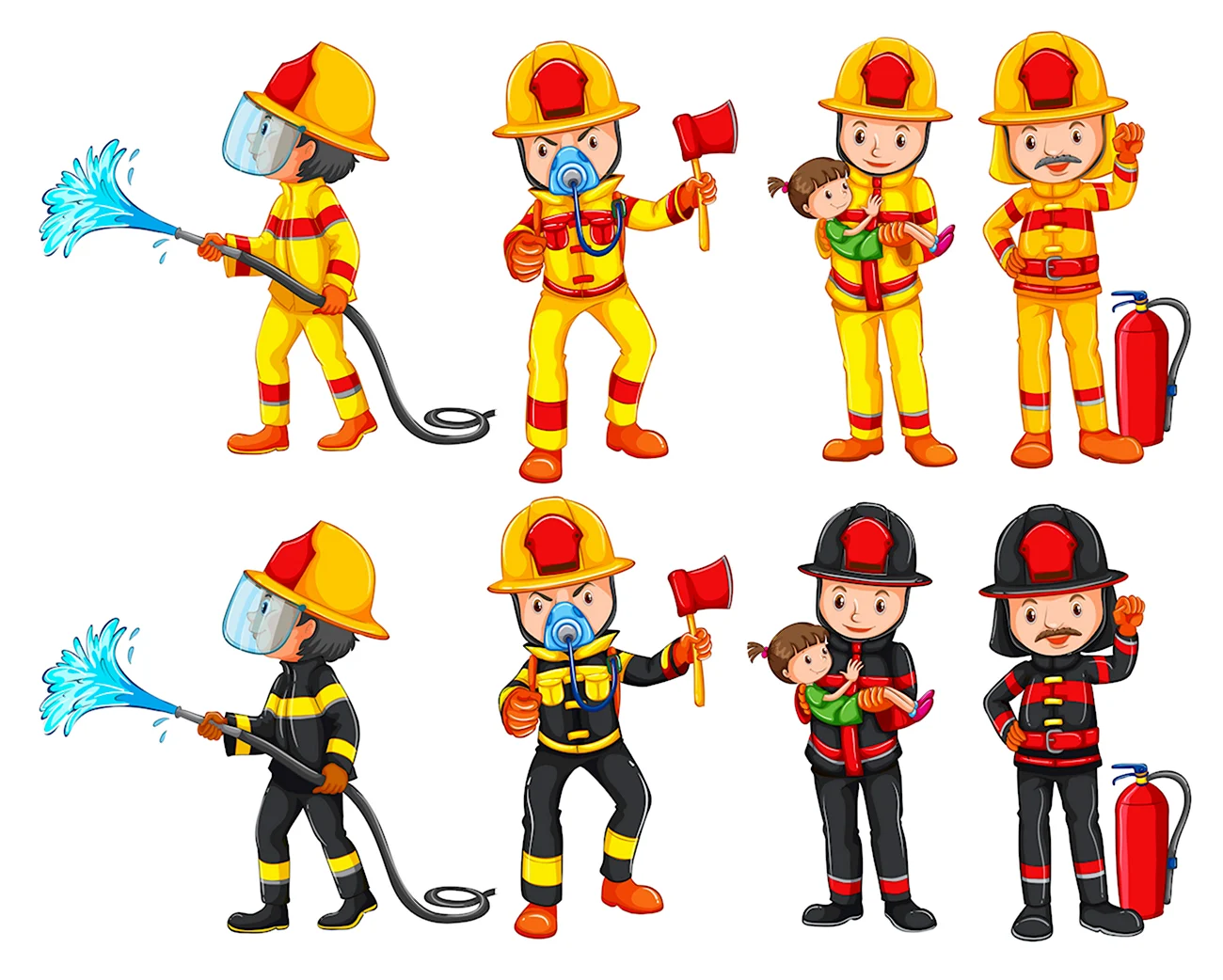 Пожарный персонаж. Картинка из мультфильма