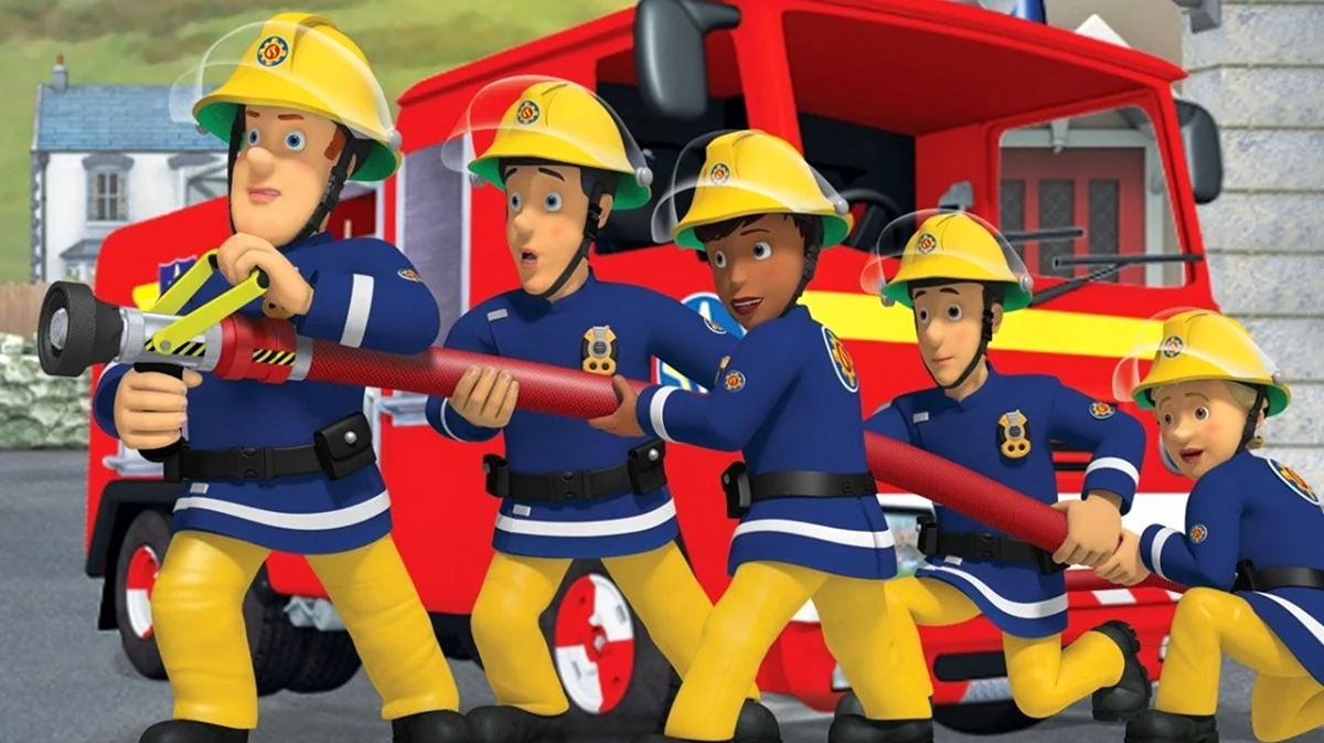 Пожарный Сэм - Fireman Sam. Картинка из мультфильма