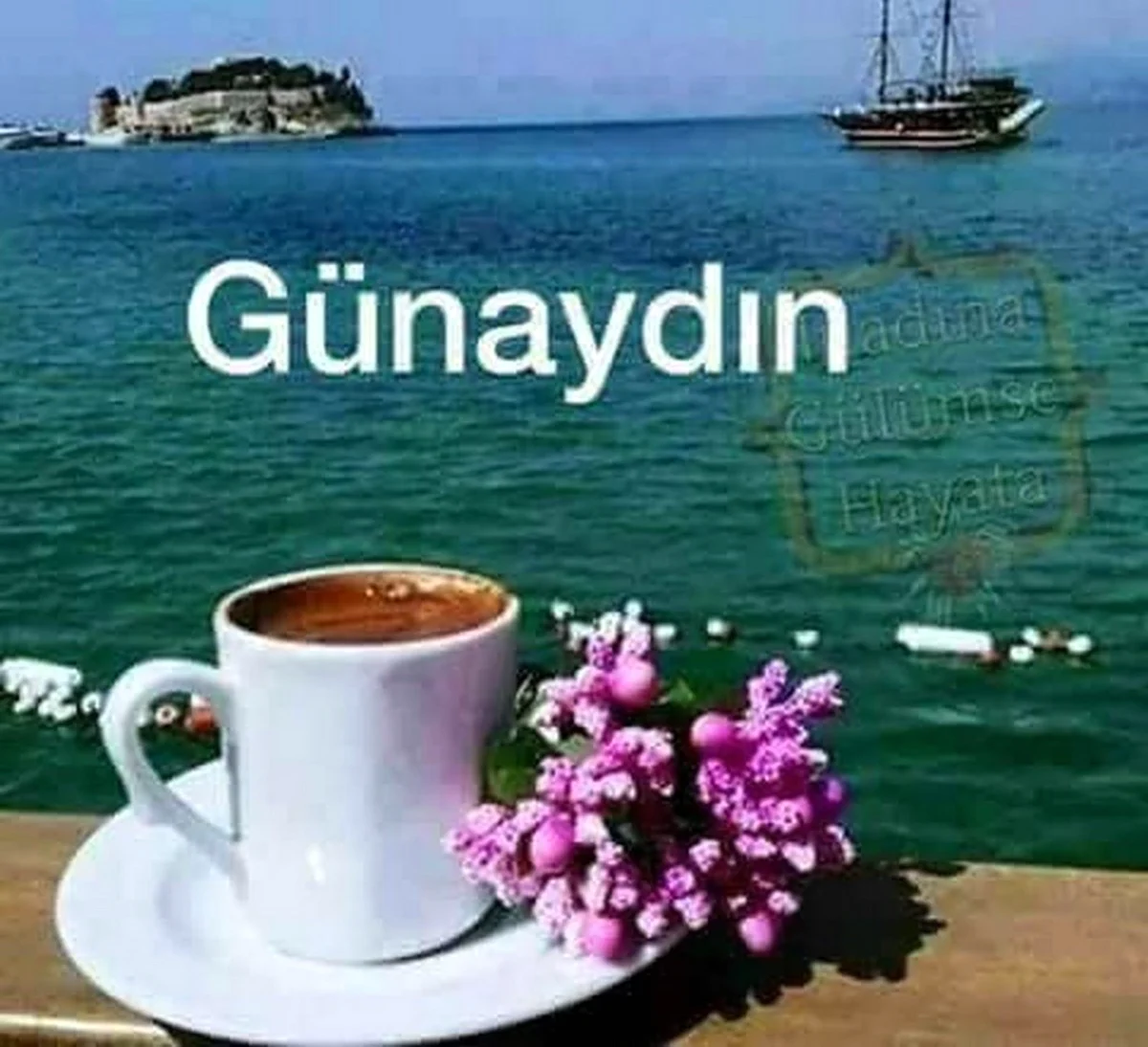 Пожелание доброго утра на турецком языке. Красивая картинка