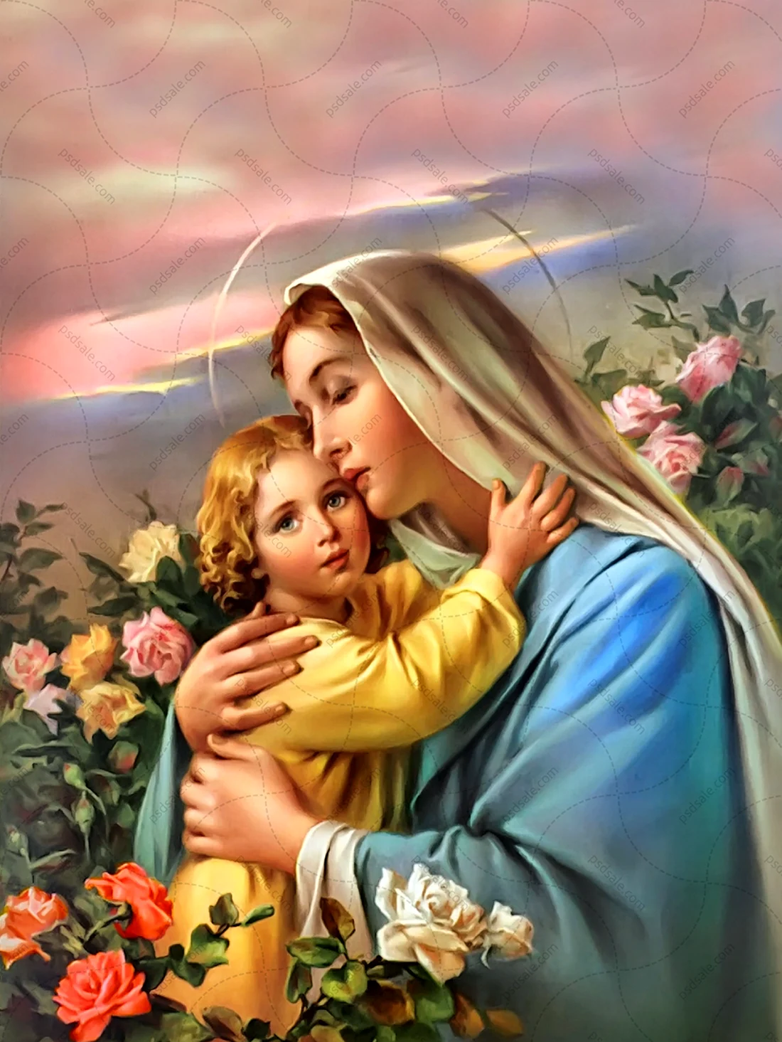 Пресвятая Богородица мать Мария Иисуса. Открытка на праздник