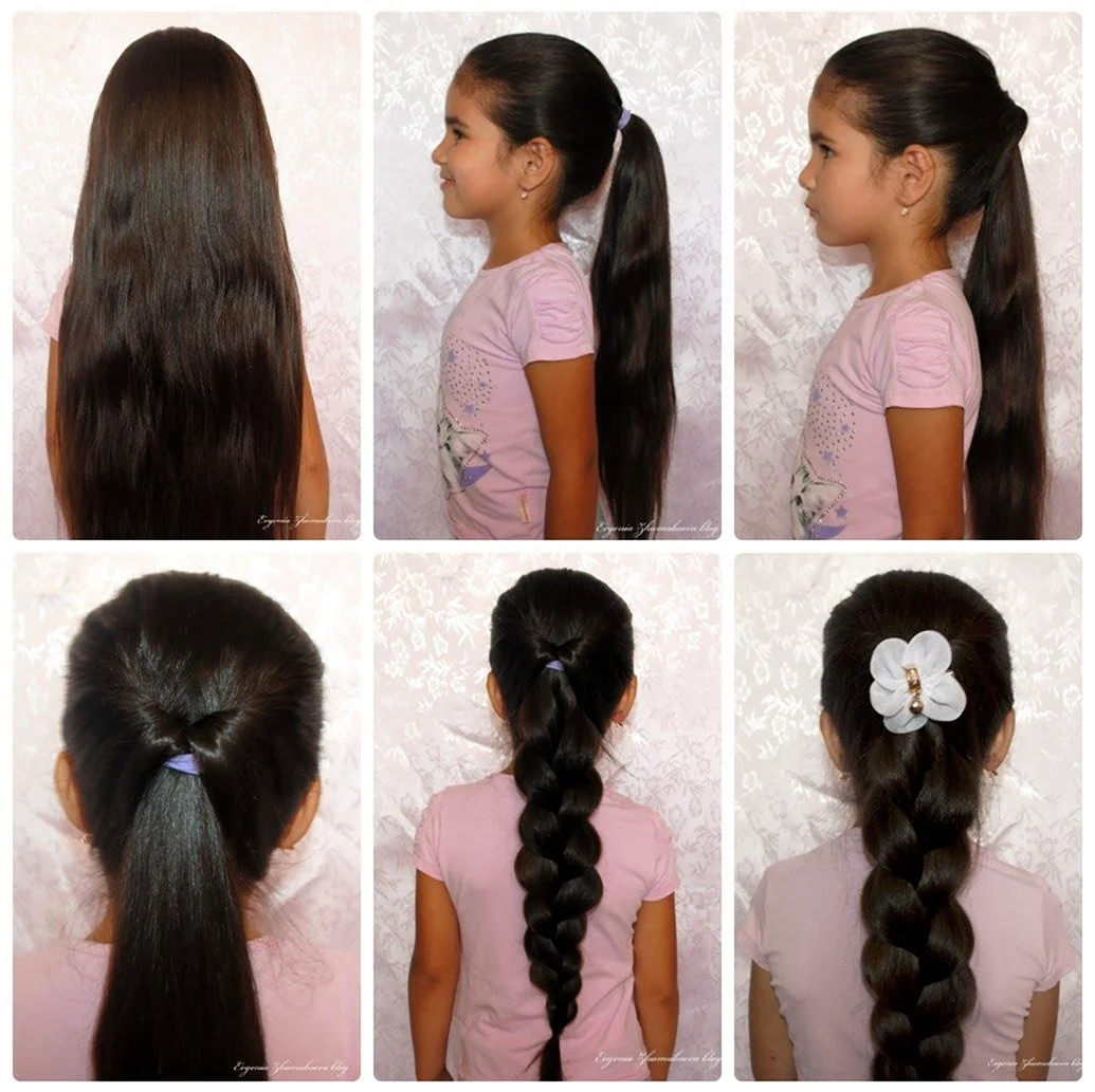 Причёски для девочек на длинные волосы. Красивая картинка