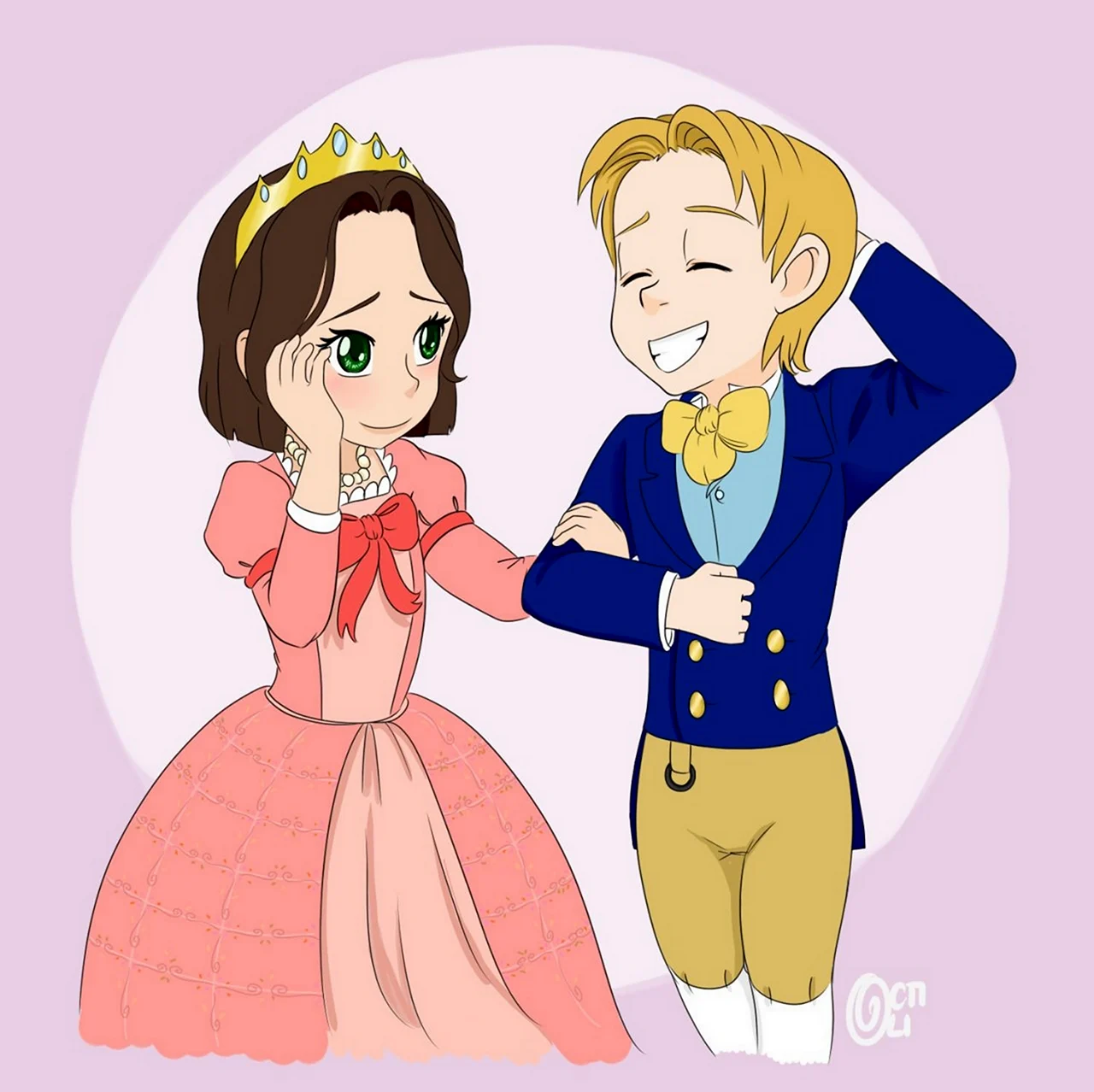 Принц Хьюго и принцесса Эмбер. Картинка из мультфильма