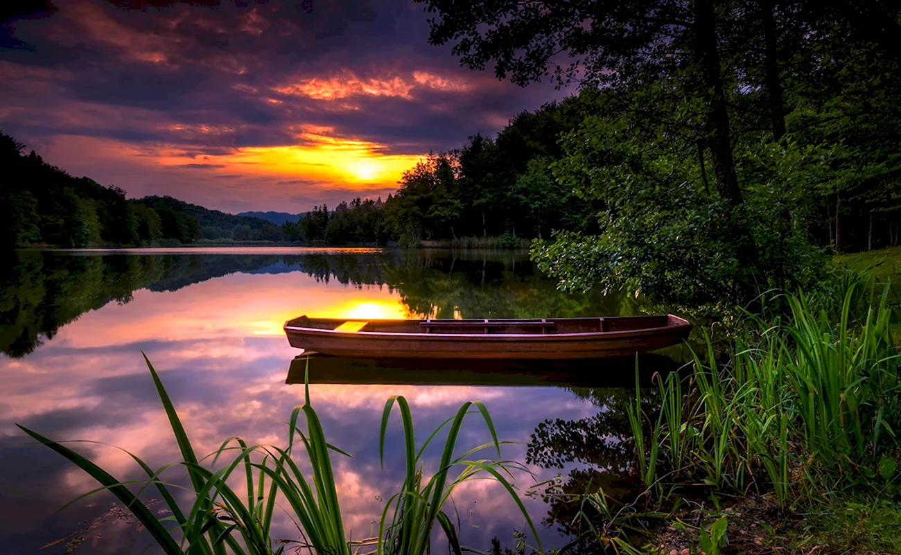 Природа озеро. Красивая картинка