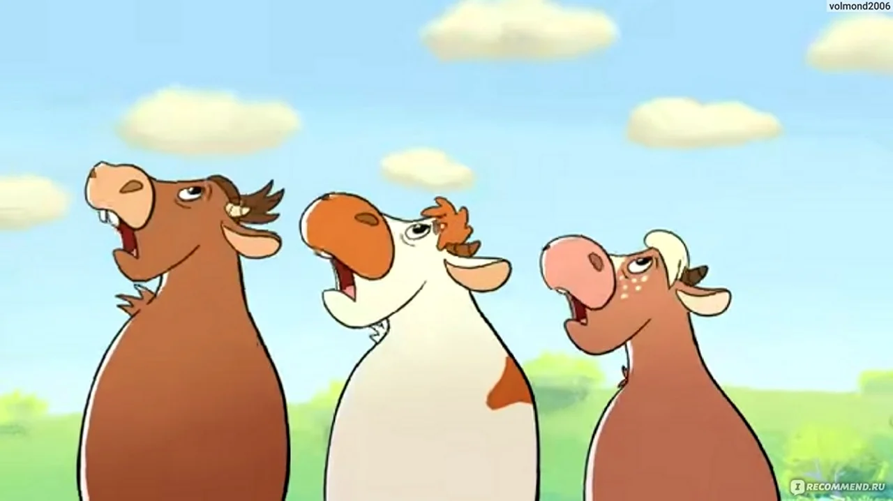 Простоквашино корова. Картинка из мультфильма