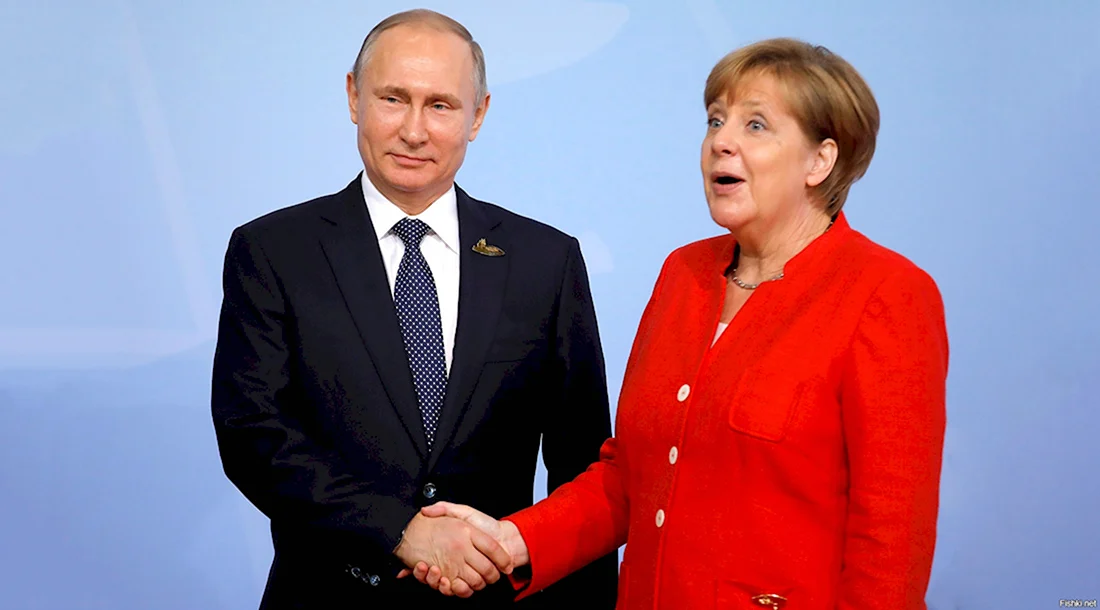 Путин и Меркель мемы. Анекдот в картинке