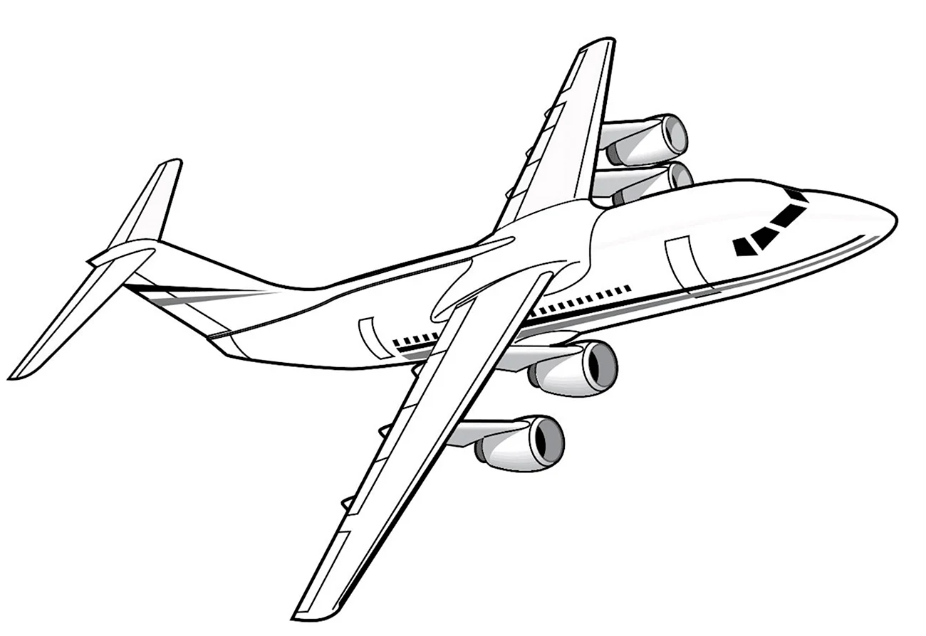 Раскраска Боинг 747. Для срисовки