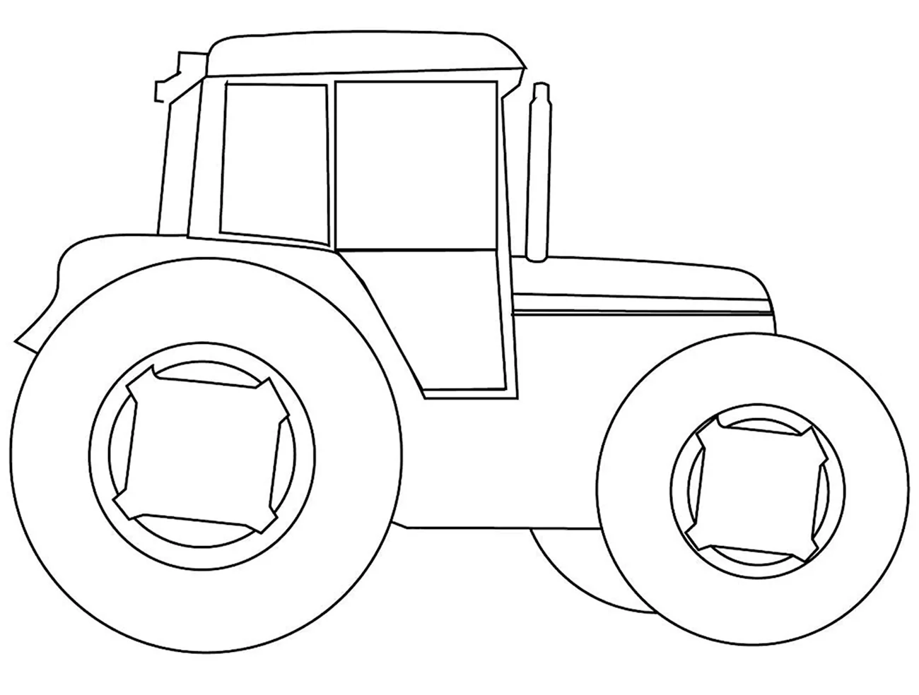 Raskraska для детей Traktor. Для срисовки