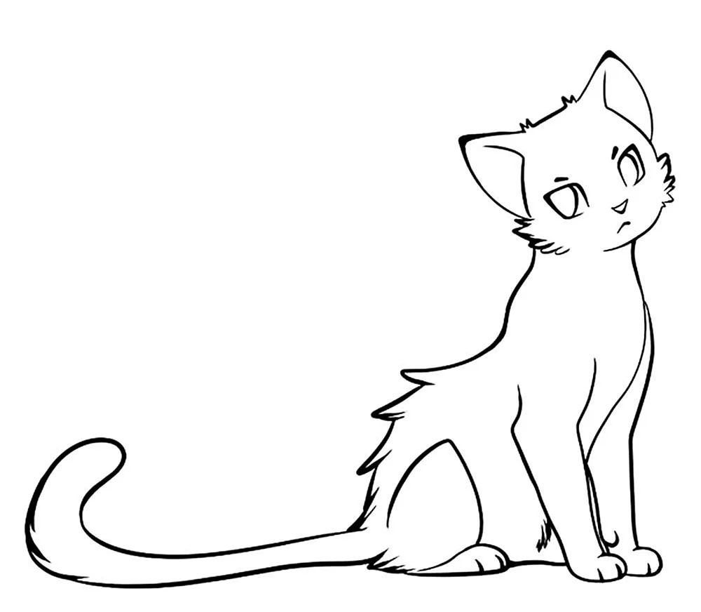 Раскраска коты Воители Огнезвёзд. Для срисовки