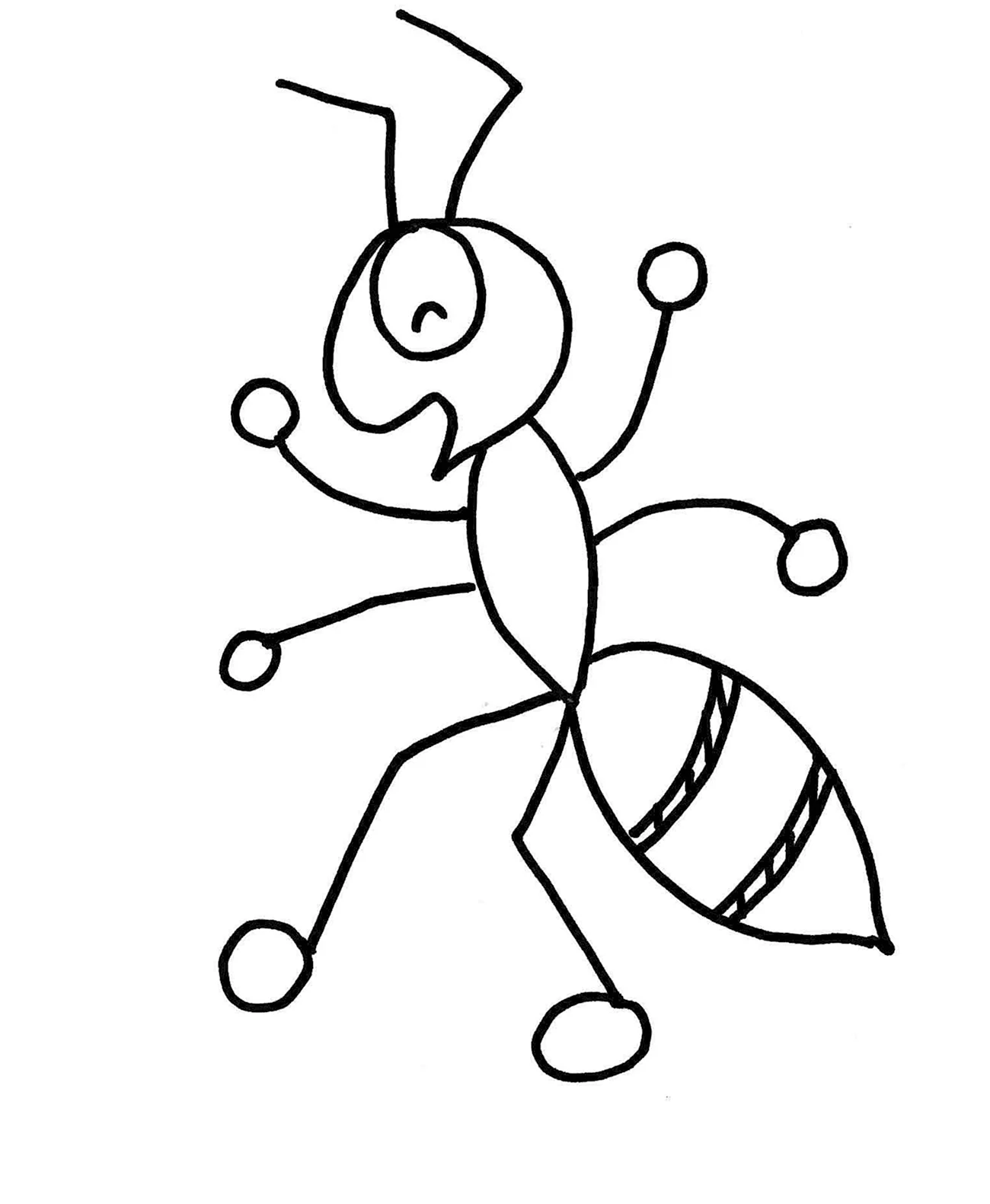 Раскраска муравей для детей 5-6 лет. Для срисовки