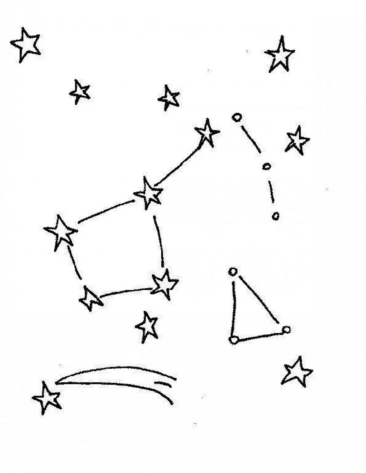 Раскраска созвездия для детей. Для срисовки