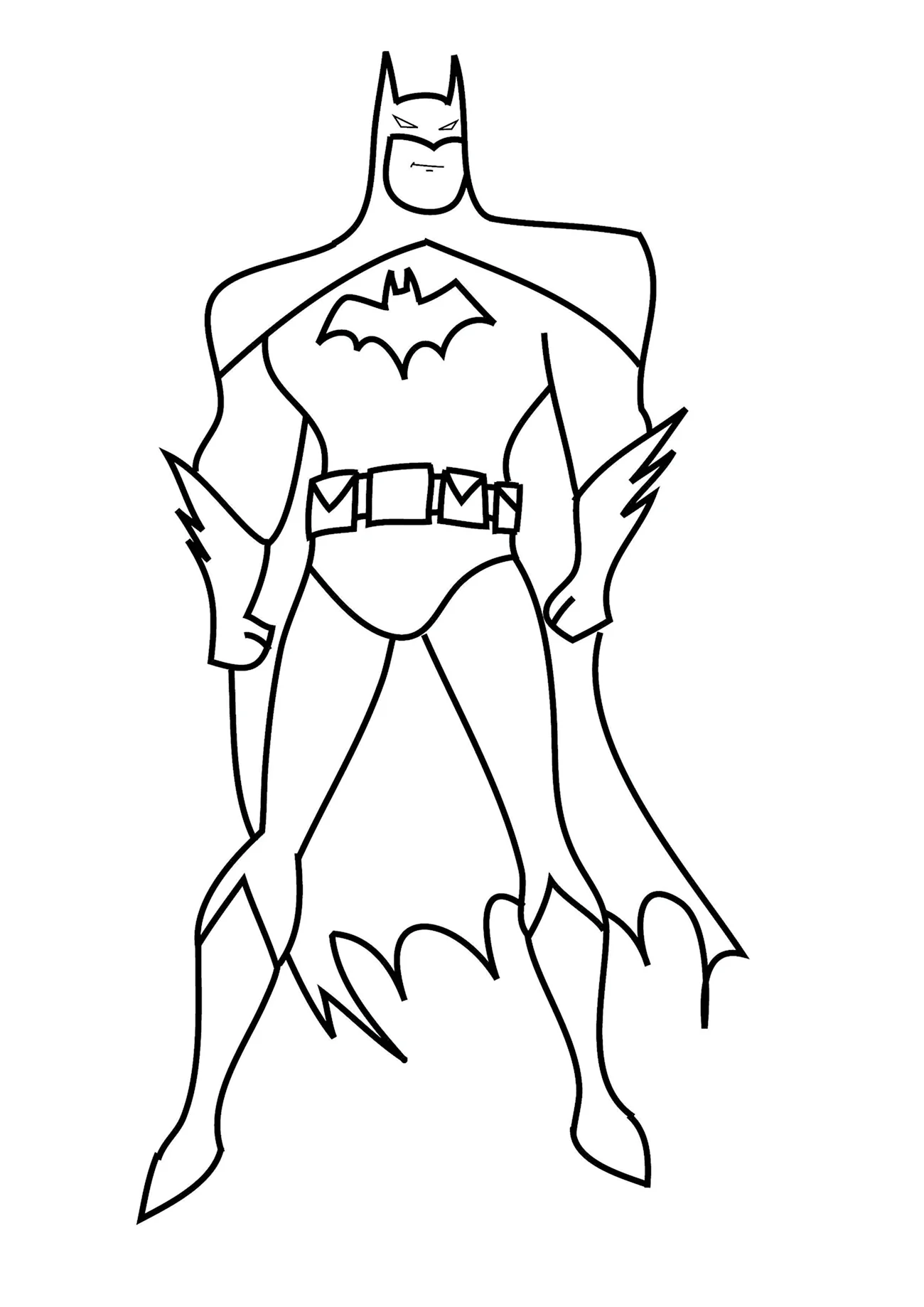 Раскраска Супергерои Бэтмен. Для срисовки