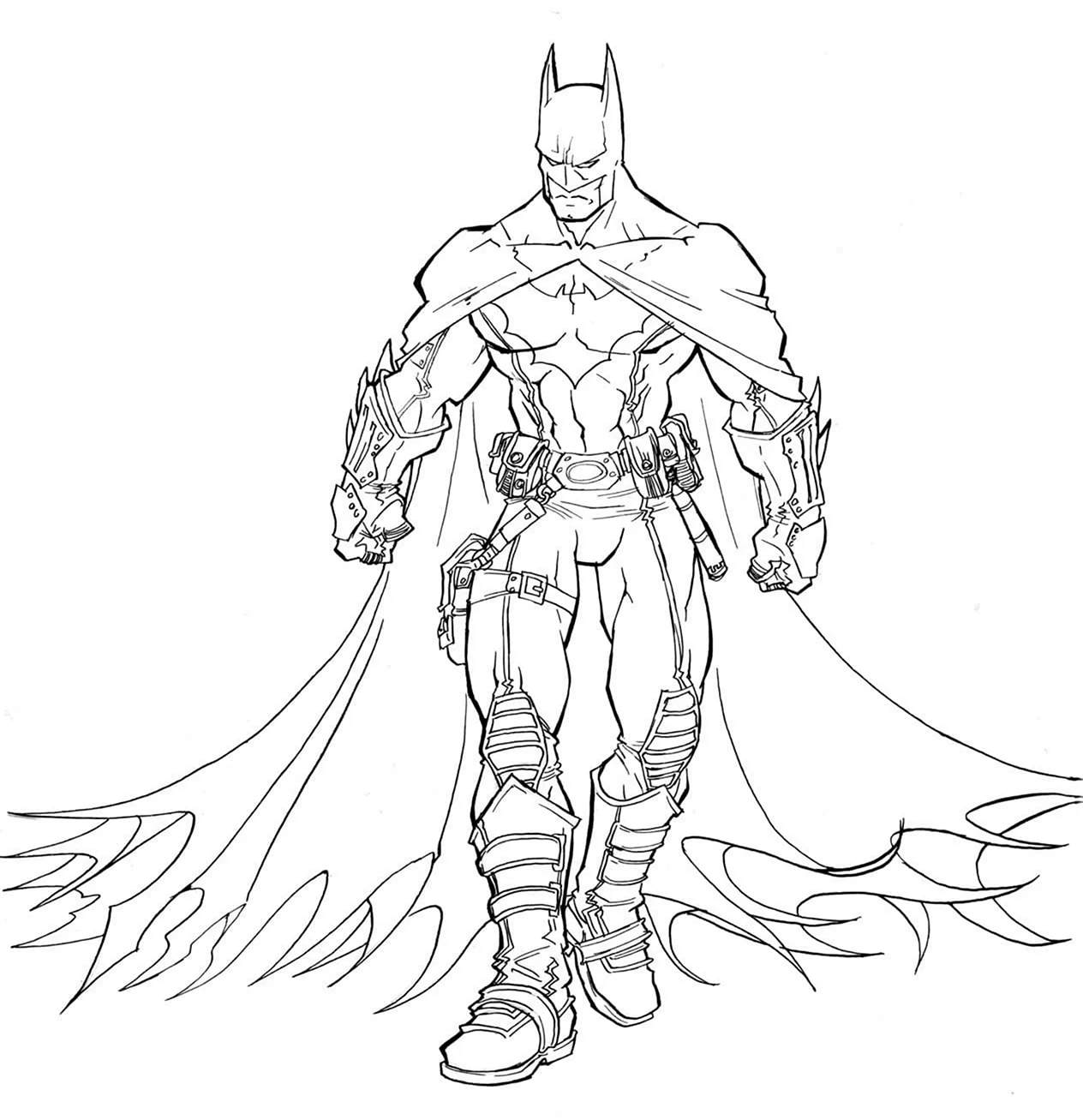 Раскраска Супергерои Марвел Бэтмен. Для срисовки