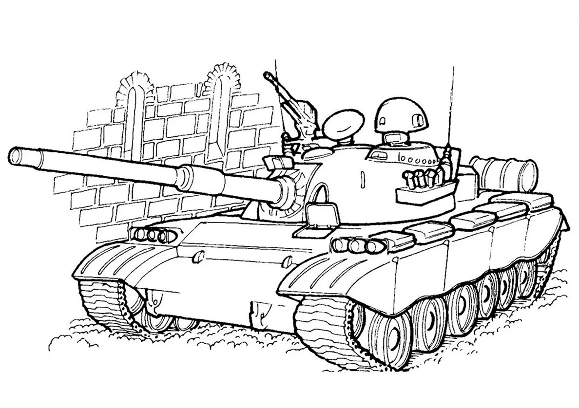 Раскраска танк т 34. Картинка