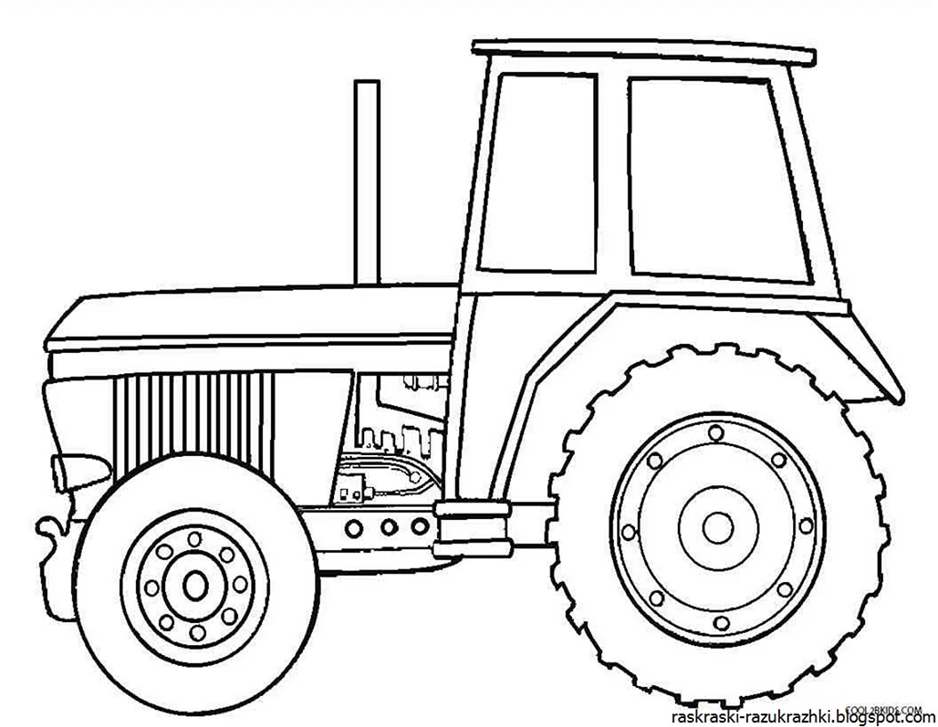 Раскраска трактор Беларусь МТЗ-82. Для срисовки