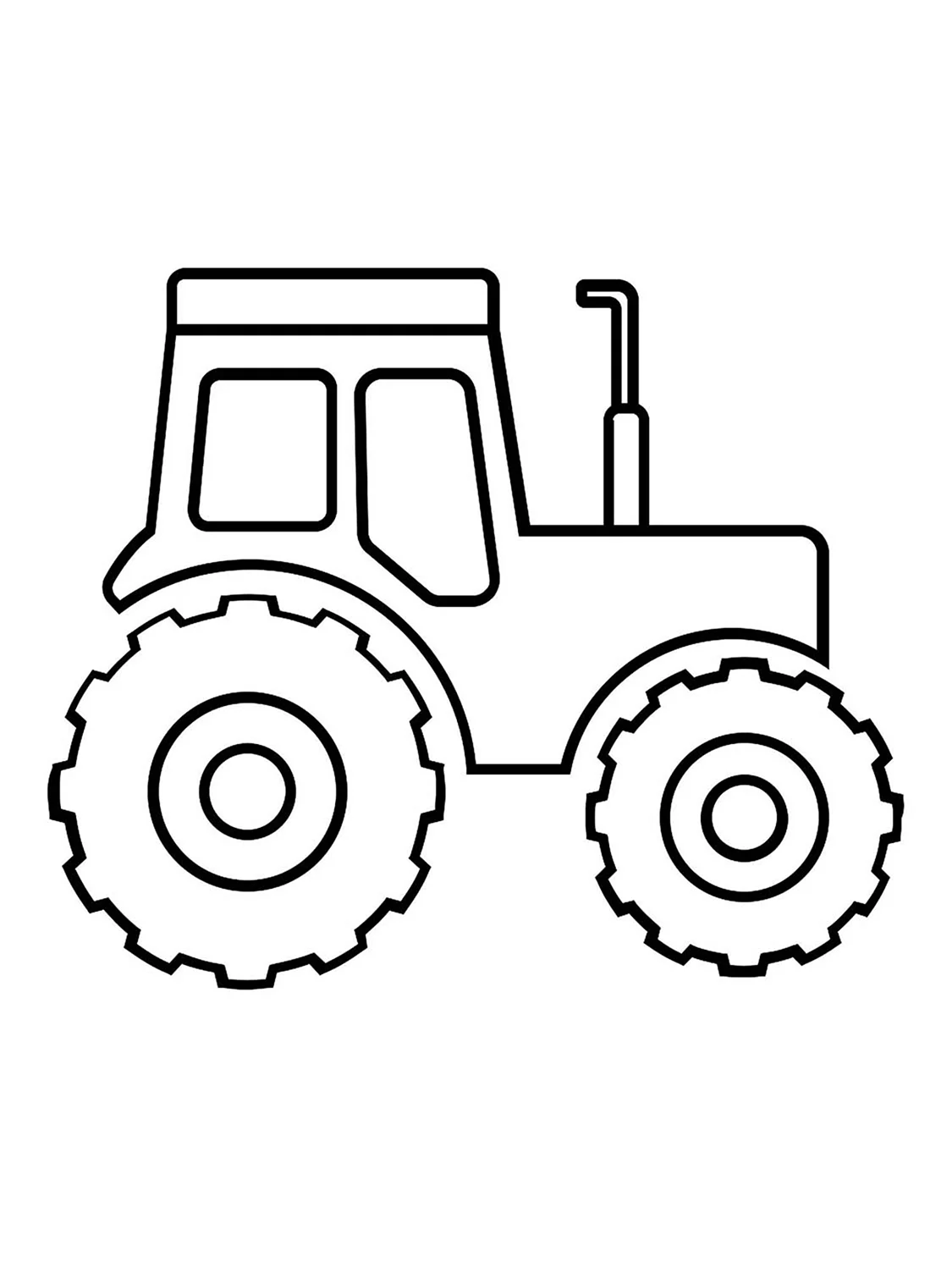 Раскраска трактор ЮМЗ-6. Для срисовки