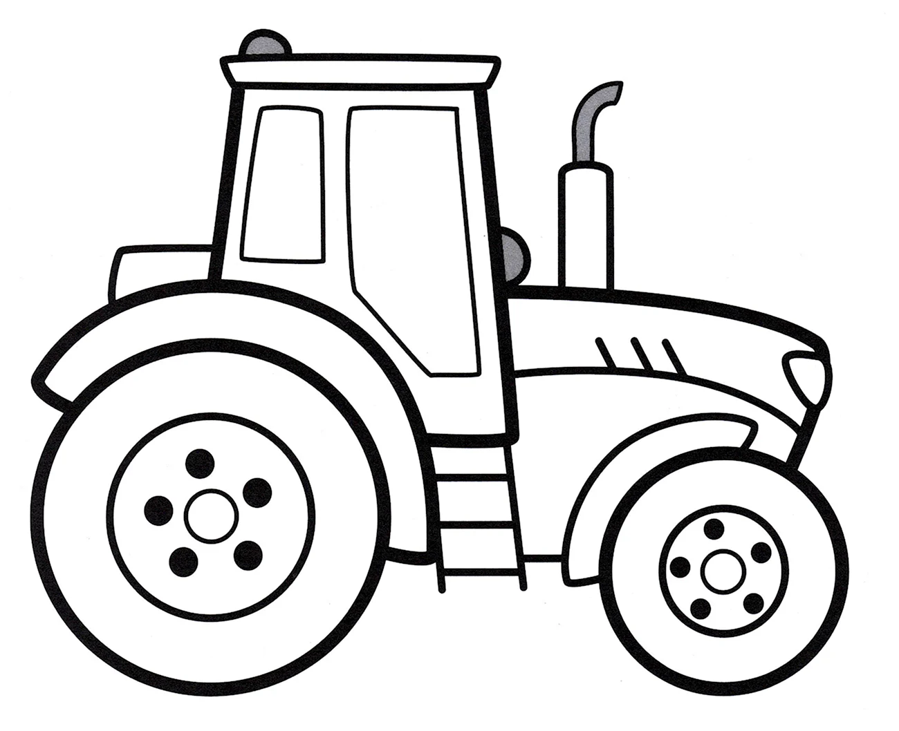 Раскраска трактор ЮМЗ-6. Для срисовки