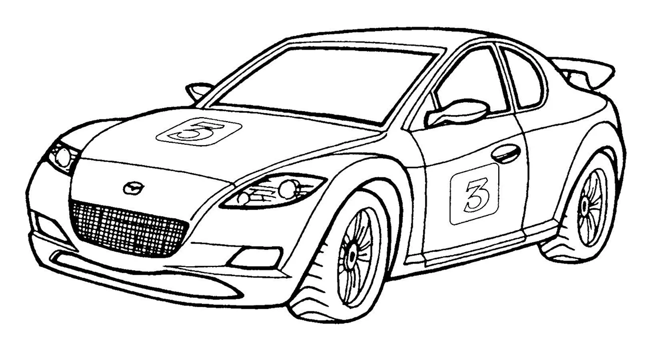 Раскраски машины Mazda rx8. Для срисовки