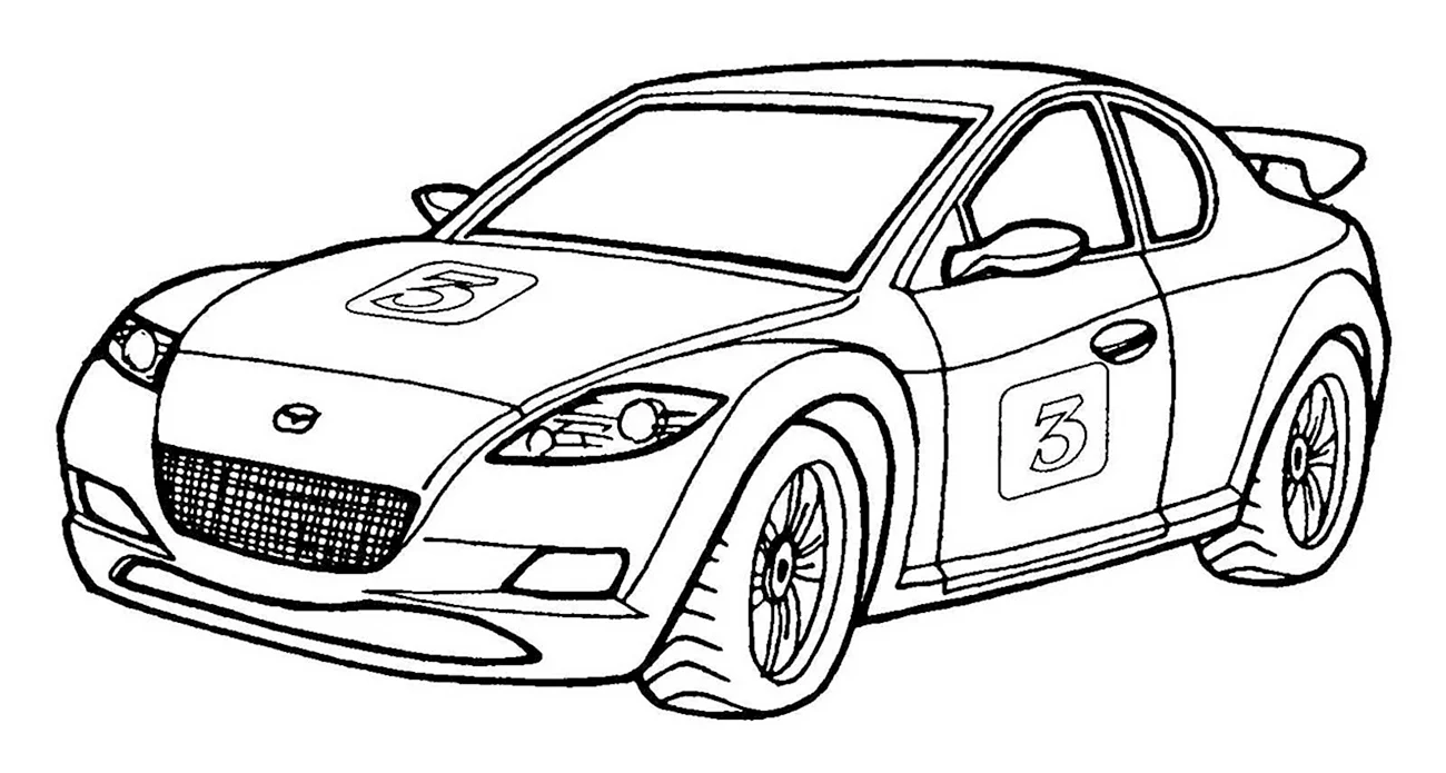 Раскраски машины Mazda rx8. Картинка