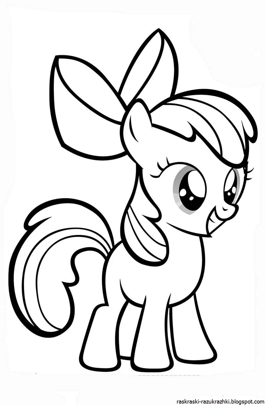 Раскраски my little Pony Эппл Блум. Для срисовки