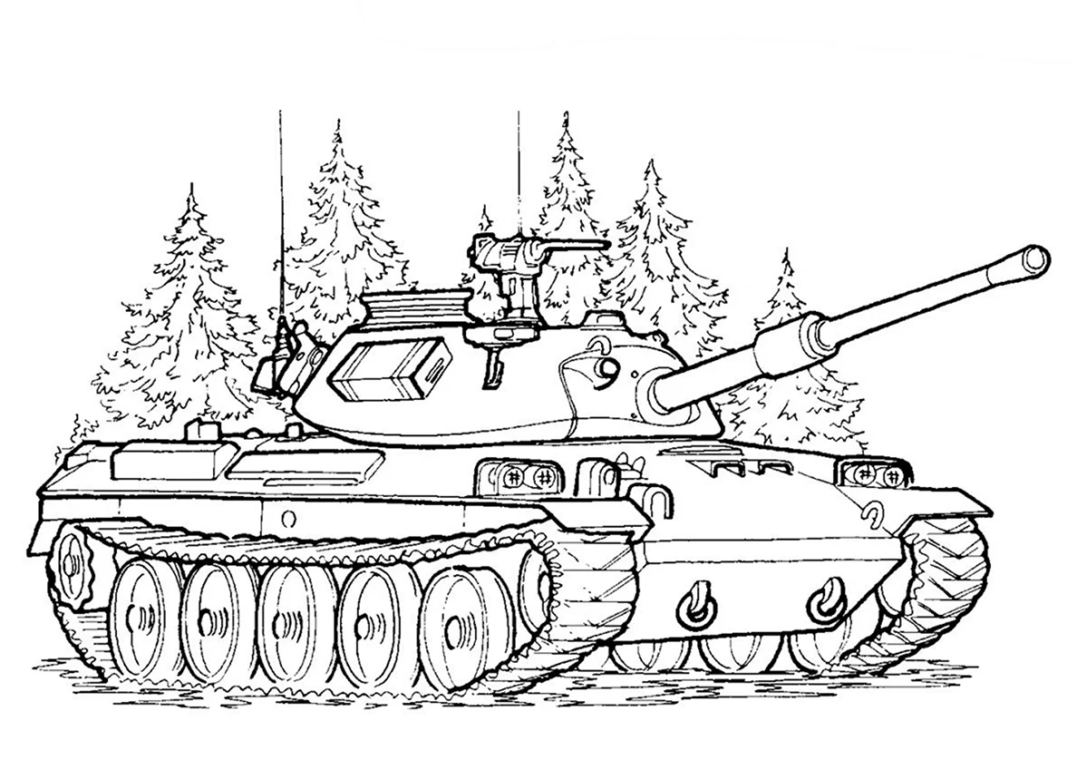 Раскраски танков World of Tanks т34. Картинка