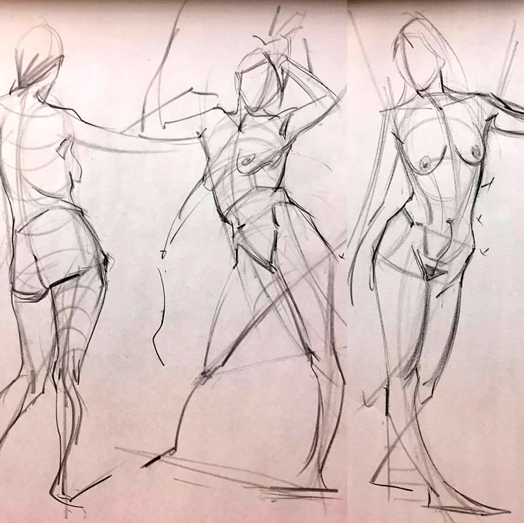 Разные ракурсы тела для рисования. Картинка
