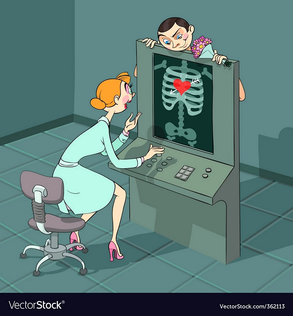 Рентген карикатура. Красивая картинка