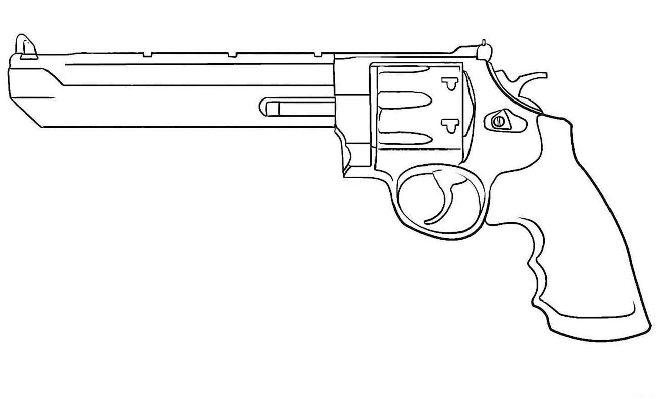 Револьвер Смит 38 раскраска. Для срисовки
