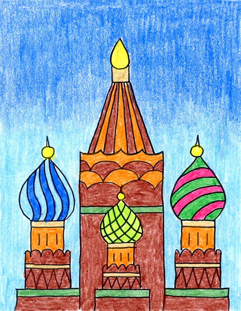 Рисование Кремль. Для срисовки