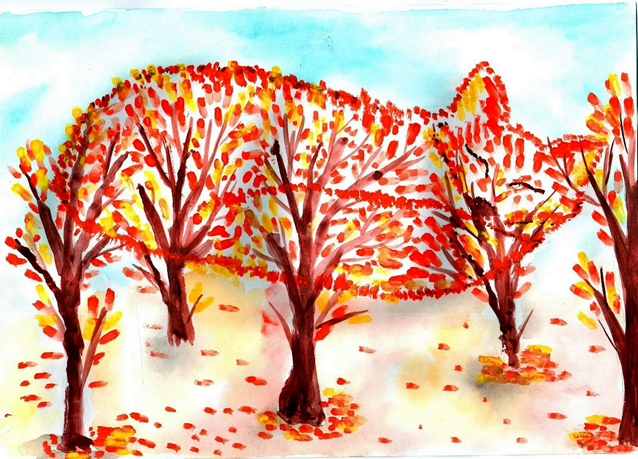Рисование осень. Для срисовки