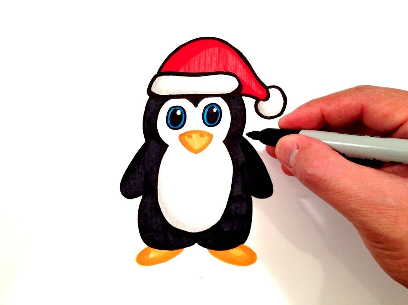 Рисование пингвина. Для срисовки
