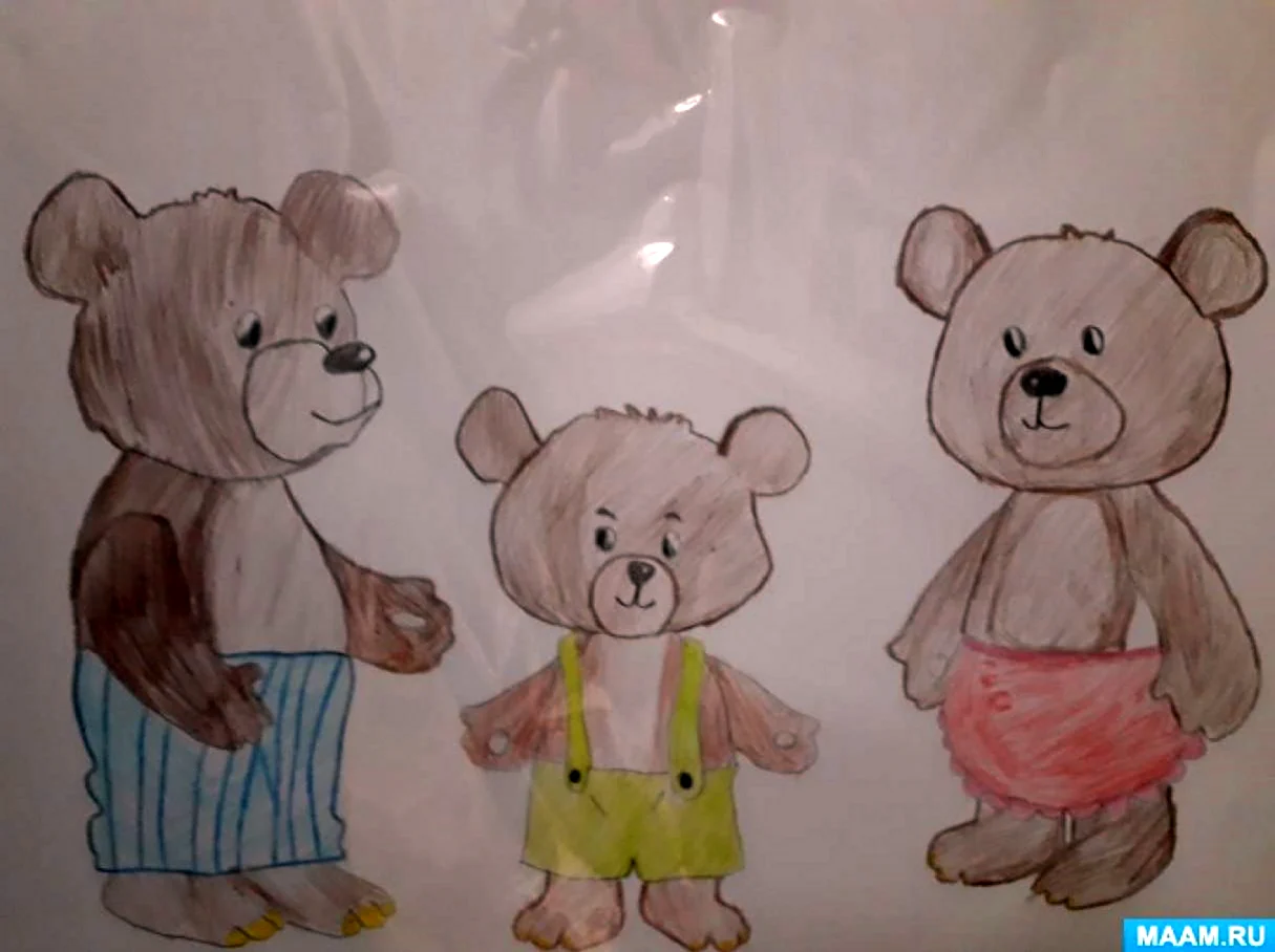Рисование по сказке три медведя в старшей группе. Для срисовки