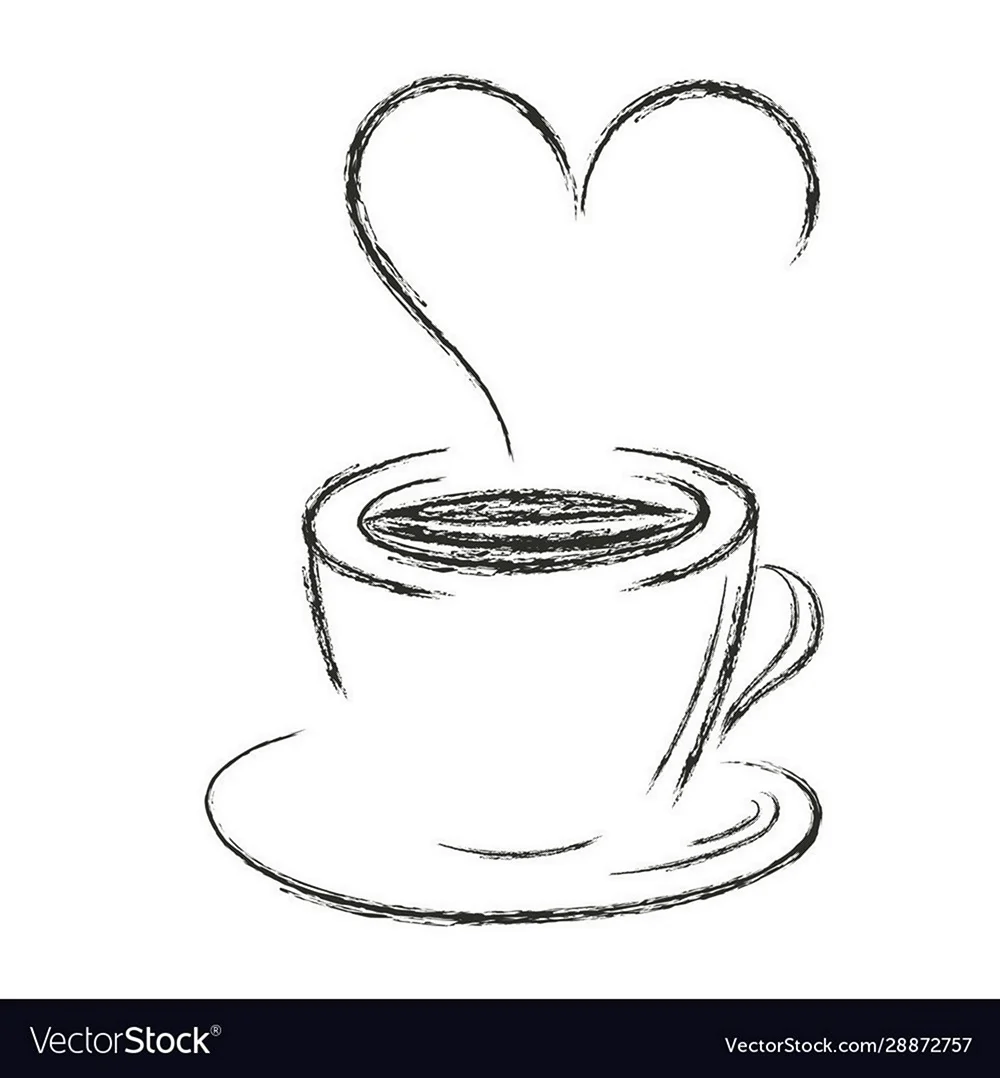 Рисунки для срисовки чашка кофе. Для срисовки