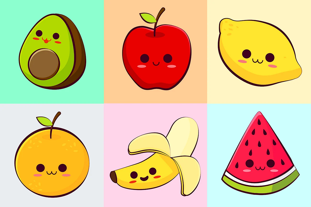 Рисунки для срисовки фрукты. Для срисовки