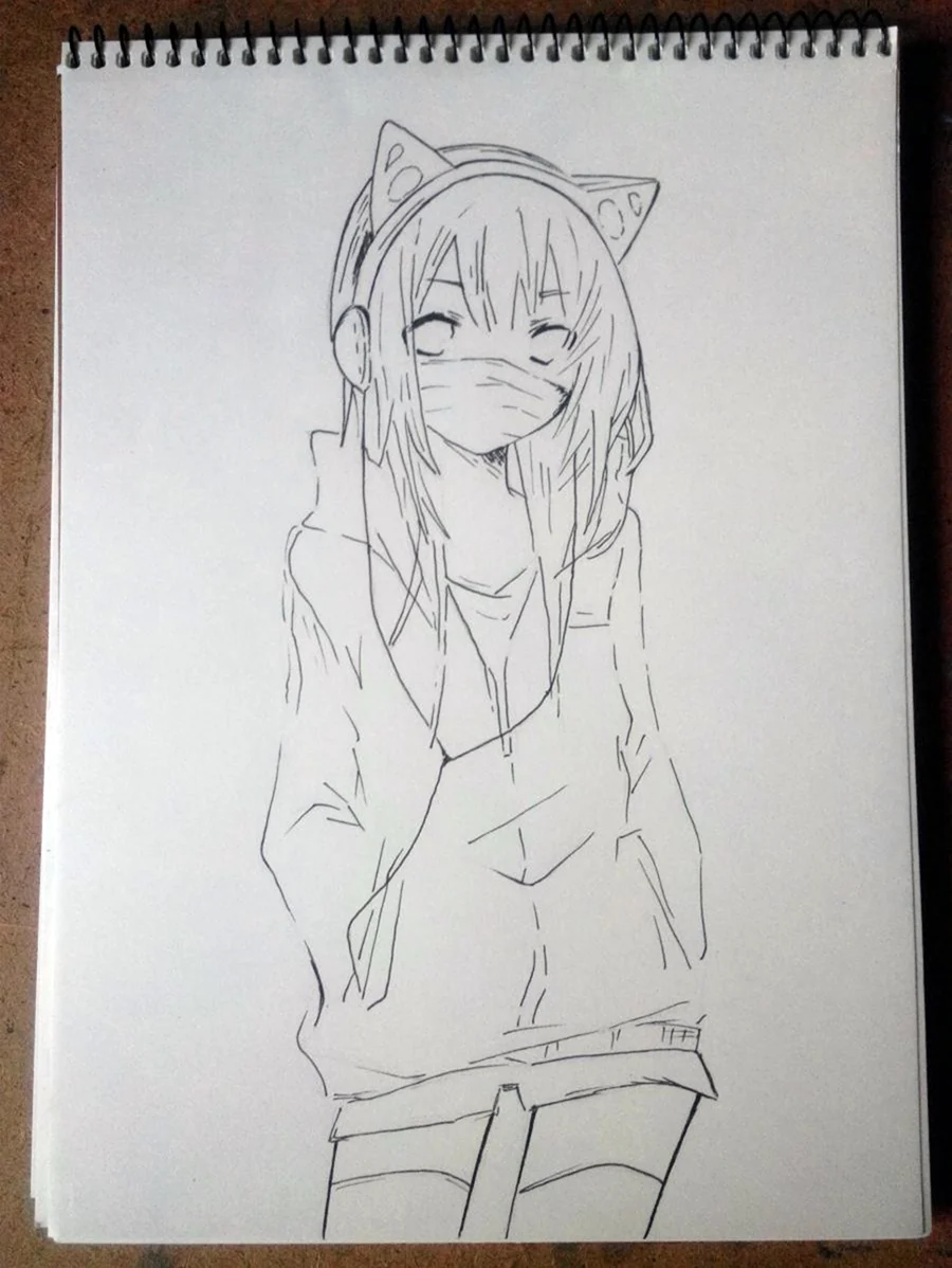 Рисунки для срисовки карандашом аниме девушки. Для срисовки