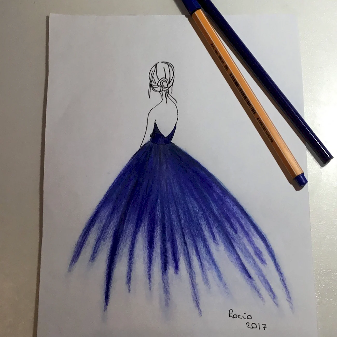Рисунки для срисовки ручкой синей. Для срисовки