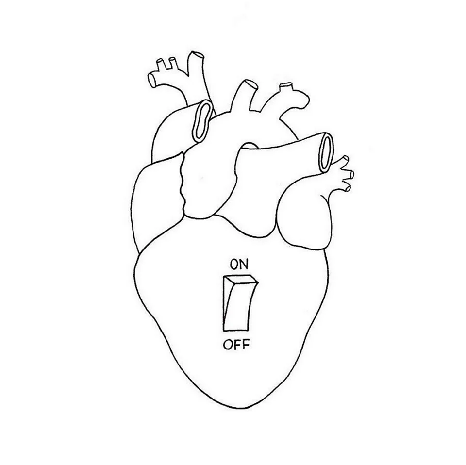 Рисунки для срисовки сердце человеческое. Для срисовки