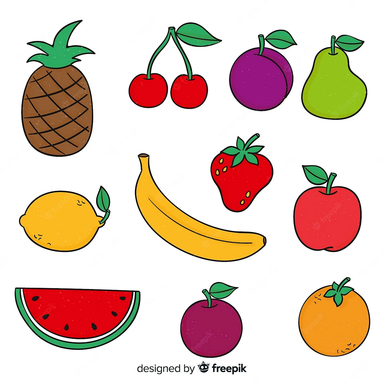 Рисунки фруктов. Для срисовки
